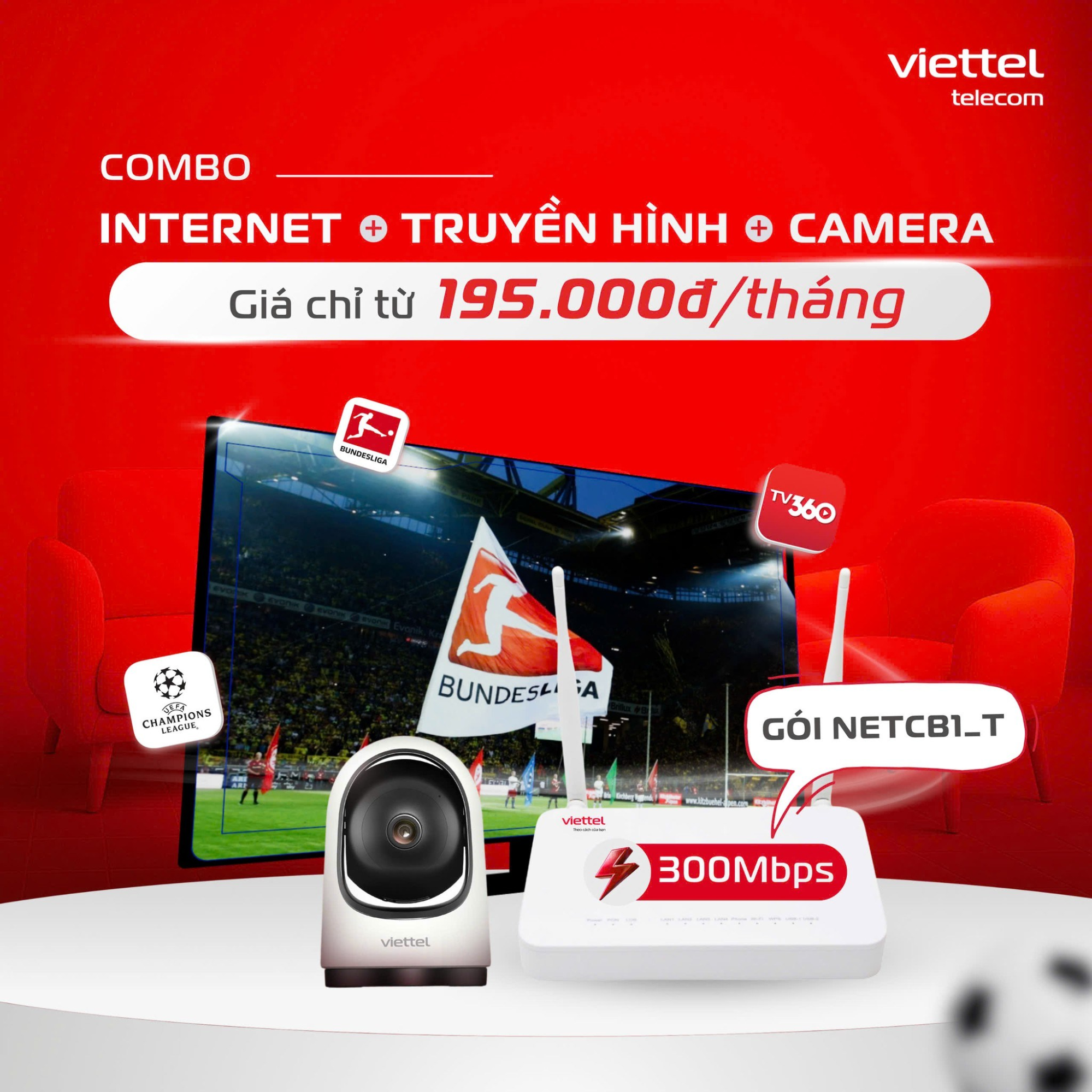 Internet cáp quang cho hộ gia đình — 120 Mbps